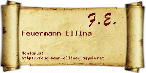 Feuermann Ellina névjegykártya